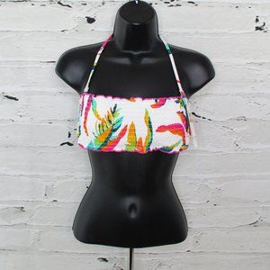 Hula Honey Smocked Bandeau Bikini Swim Top